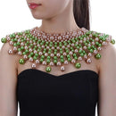 Egyptian Inspired Maxi Choker Necklace (Green) - Afrilege