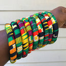African Print Bangle Bracelets - Afrilege