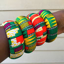 African Print Bangle Bracelets - Afrilege