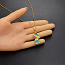 Guyana Map Flag Pendant Necklace - Afrilege