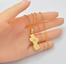 Guyana Map Pendant Necklace - Afrilege
