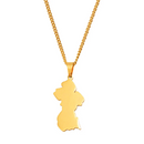 Guyana Map Pendant Necklace - Afrilege