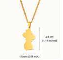 Guyana Map Pendant Necklace - Afrilege