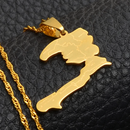 Haiti Map Pendant Necklace - Afrilege