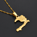 Haiti Map Pendant Necklace - Afrilege