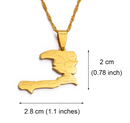 Haiti Map Pendant Necklace - Afrilege