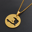 Haiti Map Pendant Necklace - Afrilege