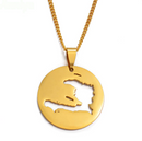 Haiti Map Pendant Necklace - Afrilege