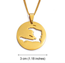 Haiti Map Pendant Necklace - Afrilege