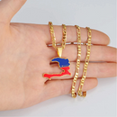 Haiti Map Flag  Pendant Necklace - Afrilege
