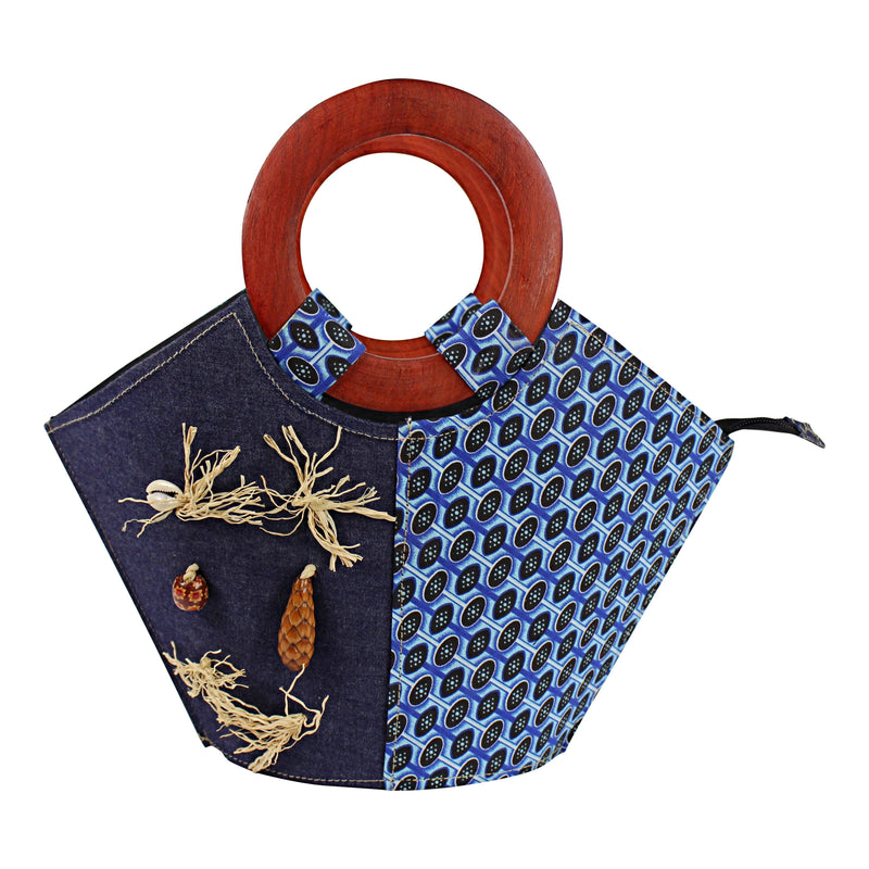 Afia African Hand Woven Raffia Fibers Handbag (Small) - Afrilege