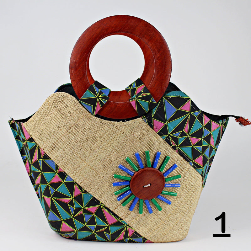 African Hand Woven Raffia Fibers Handbag (Meduim) - Afrilege