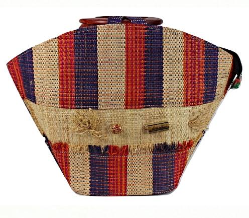 African Handmade Raffia Fibers Basket Handbag - Afrilege
