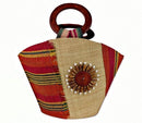 African Handmade Raffia Fibers Basket Handbag - Afrilege