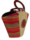 African Handmade Raffia Fibers Basket Handbag - Afrilege