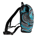 African Print Backpack - blue aqua / white - Afrilege