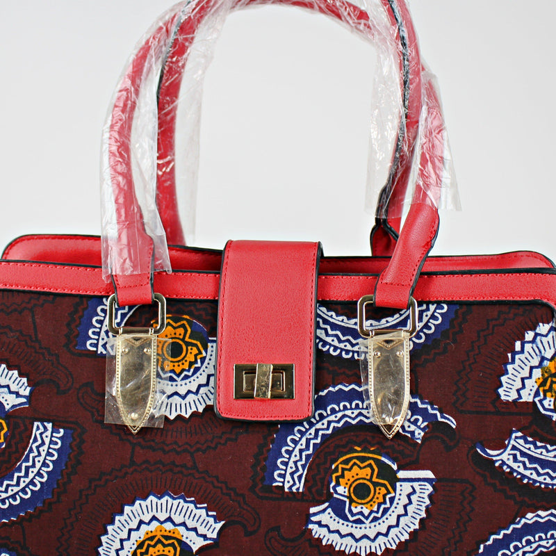 African Print Wax Handbag with a Purse-Wallet - Afrilege