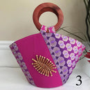 Ebele Hand Woven Raffia Fibers African Basket bag with wood handle - Big - Afrilege