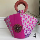 Ebele Hand Woven Raffia Fibers African Basket bag with wood handle - Big - Afrilege