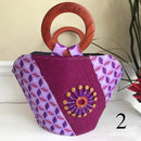 Hannah Hand Woven Raffia Fibers African Basket bag with wood handle - Big - Afrilege