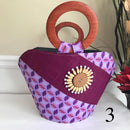 Hannah Hand Woven Raffia Fibers African Basket bag with wood handle - Big - Afrilege