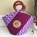 Hannah Hand Woven Raffia Fibers African Basket bag with wood handle - Big - Afrilege