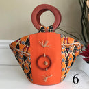 Masika Hand Woven Raffia Fibers African Basket bag with wood handle - Big - Afrilege