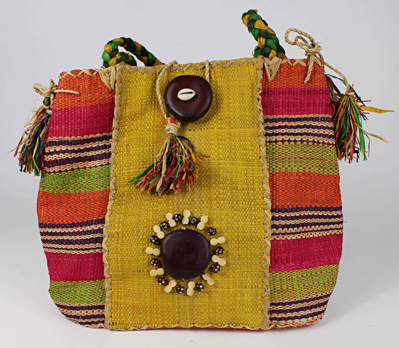 Raffia Fibers Hand Woven Shepherd African Bag - Afrilege