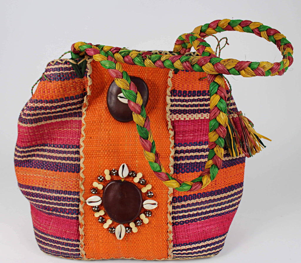 Raffia Fibers Hand Woven Shepherd African Bag | Afrilege
