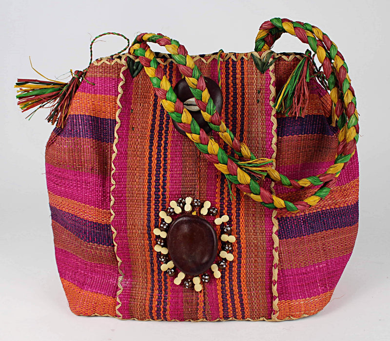 Raffia Fibers Hand Woven Shepherd African Bag - Afrilege