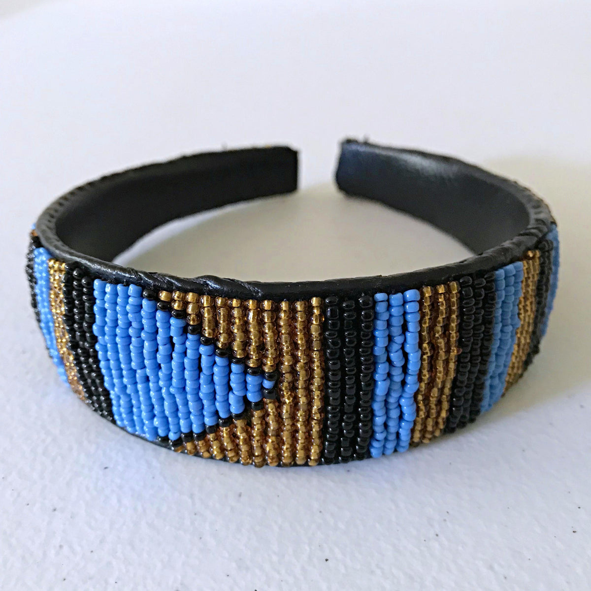 Wholesale liquidation. Handmade beaded headband from Bali Handmade Beaded Elastic Headband – Artisanal Hair Accessory  main image 4