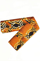 Ayo African print Headwrap - Orange/Black - Afrilege