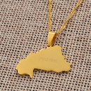 Burkina Faso Map Pendant Necklace - Afrilege