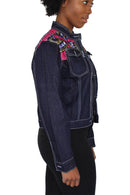 Nala Women's African Print Long Sleeve Denim Jacket - Afrilege
