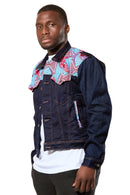 Kellan Men's African Print Denim Jackets - Afrilege