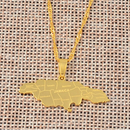 Jamaica Map  Pendant Necklace - Afrilege