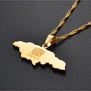 Jamaica Map Pendant Necklace - Afrilege