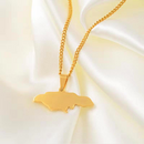 Jamaica Map Pendant Necklace - Afrilege