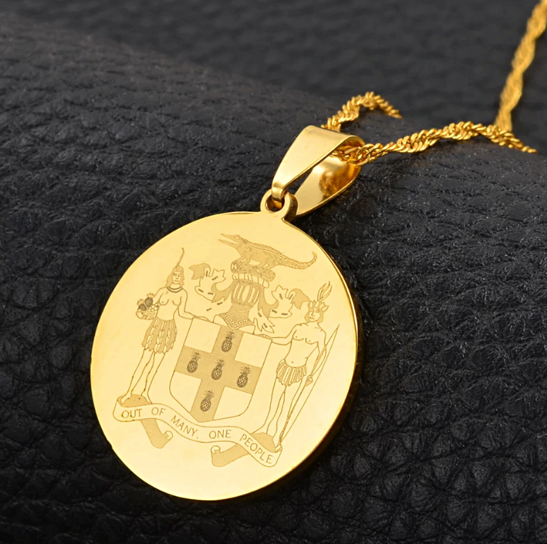 Jamaica Emblem Pendant Necklace - Afrilege