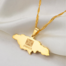 Jamaica Map Pendant Necklace - Afrilege