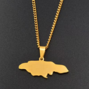 Jamaica Map Pendant Necklace - Afrilege