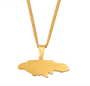 Jamaica Map Pendant Necklace - Afrilege