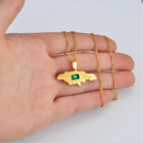 Jamaica Map Pendant Necklace - Afrilege
