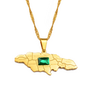 Jamaica Map Pendant Necklace - Afrilege