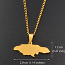 Jamaica Map Pendant Necklace - Afrilege