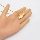 Jamaica Map Pendant Necklace - Afrilege