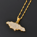 Jamaica Map Pendant Necklace - Afrilege