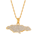 Jamaica Map Pendant Necklace - Afrilege