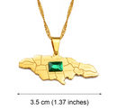 Jamaica Map Pendant Necklace - Afrilege