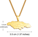 Jamaica Map Pendant Necklace - Afrilege